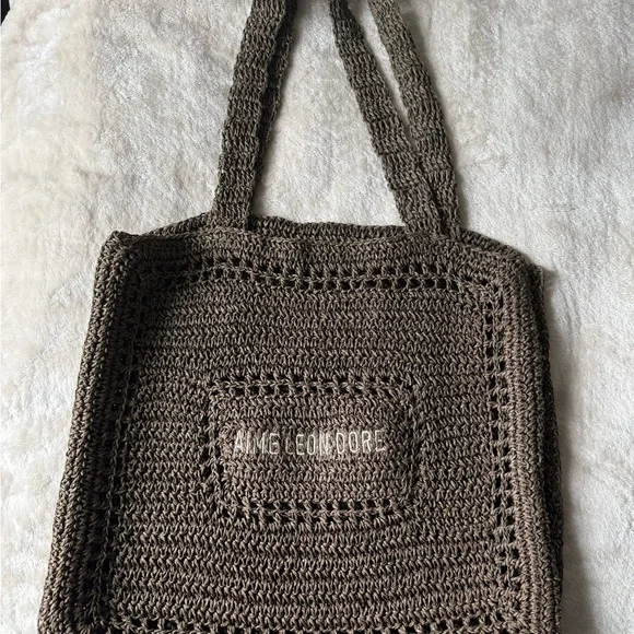 Aime Leon Dore Brown Crochet Tote Bag - Picture 1 of 2